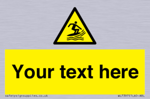 Custom Warning surf craft area